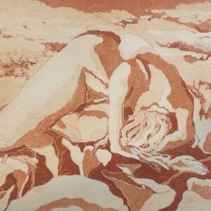 Mujer sobre calas